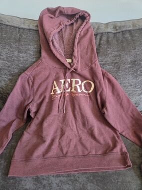 Aeropostale Dusty Mauve Pullover Hoodie Small